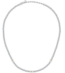 Pánsky masívny oceľový náhrdelník Gold SATM21