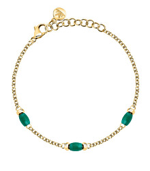 Stílusos aranyozott karkötő gyöngyökkel Colori SAXQ14