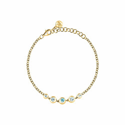 Bracciale placcato oro con topazio azzurro Semipreziose SAXN12