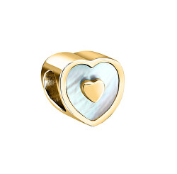 Pandantiv placat cu aur în formă de inimă Drops SCZ1334