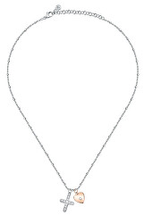 Pôvabný bicolor náhrdelník s príveskami passion SAUN06