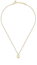 Affascinante collana placcata oro con cristallo Abbraccio SAUB15