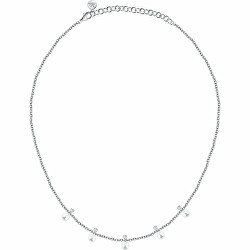 Půvabný stříbrný náhrdelník Perla SAWM03