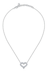 Pôvabný strieborný náhrdelník so srdiečkom Tesori SAIW128