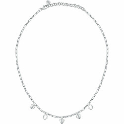 Romantische Halskette aus Stahl Pailettes SAWW02