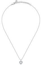 Romantický stříbrný náhrdelník se srdíčkem Tesori SAVB02 (řetízek, přívěsek)