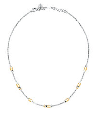 Slušivý bicolor náhrdelník s korálky Colori SAXQ04