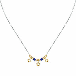 Discreta collana bicolore con agata blu Talismani SAIX21