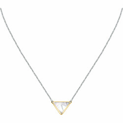 Slušivý ocelový bicolor náhrdelník Trilliant SAWY10