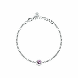 Schickes Silberarmband mit Amethyst Semipreziose SAXN15