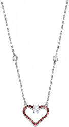 Strieborný náhrdelník s trblietavým srdiečkom Cuori SAIV01