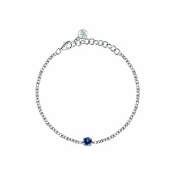 Bracciale in argento con zircone cubico blu Tesori SAIW238