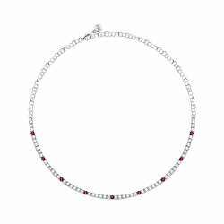 Collana tennis in argento con zirconi Tesori SAIW242