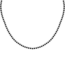 Stylový pánský náhrdelník s černými korálky Pietre S1728
