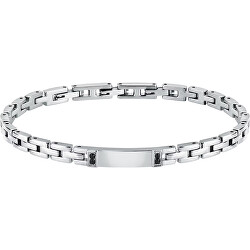 Stilvolles Herrenarmband mit schwarzen Kristallen Urban SABH52