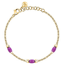 Elegante bracciale placcato in oro con perline Colori SAXQ15