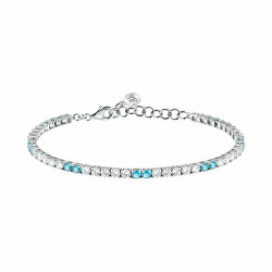 Bracciale tennis in argento con zirconi Tesori SAIW228