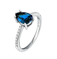 Elegantní stříbrný prsten se zirkony Tesori SAIW2040
