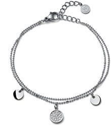 Doppeltes Armband mit Anhängern und Zirkonen Swarovski Radio 32287