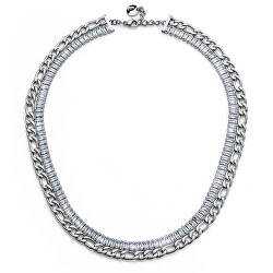 Luxuriöse doppelte Halskette mit Kristallen Shuffle 12274