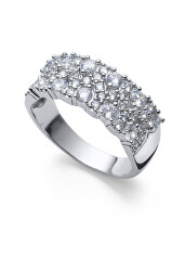Luxusný strieborný prsteň s kubickými zirkónmi Cleopatra 63284