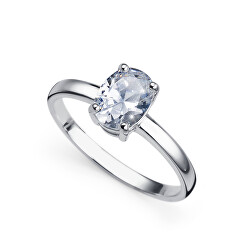 Pôvabný strieborný prsteň Smooth 63262