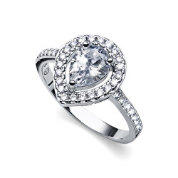 Půvabný stříbrný prsten Water 63267