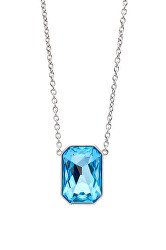 Slušivý náhrdelník s modrým krystalem Swarovski 12449 202