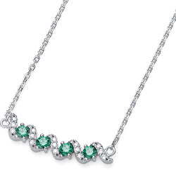 Stříbrný náhrdelník s krystaly Paso 61146 GRE