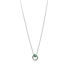 Stylový stříbrný náhrdelník Apricus 61290 GRE (řetízek, přívěsek)