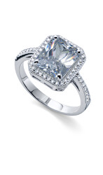 Třpytivý stříbrný prsten Splendor 63296