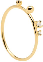 Elegantný pozlátený prsteň so zirkónmi KAYA Gold AN01-127
