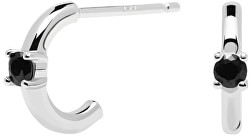 Minimalistické náušnice zo striebra White Solitary Silver AR02-335-U