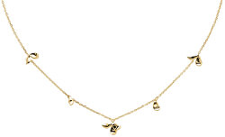 Něžný pozlacený náhrdelník s přívěsky JASMINE Gold CO01-163-U