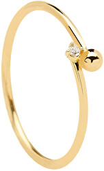 Pozlátený minimalistický prsteň zo striebra ESSENTIA Gold AN01-130