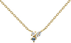 Pozlacený náhrdelník ze stříbra MIDNIGHT BLUE Gold CO01-176-U