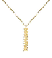 Elegantný pozlátený náhrdelník ESSENTIAL Gold CO01-414-U (retiazka, prívesok)