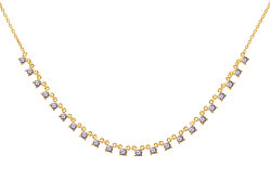 Elegantní pozlacený náhrdelník se zirkony VICTORIA CO01-184