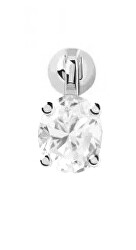 Cercel single elegant argintiu cu zircon GIA Silver PG02-724-U