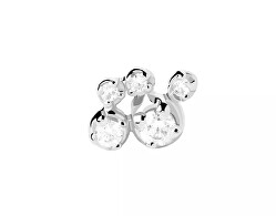 Gyengéd ezüst single fülbevaló cirkónium kövekkel Bubble Essentiels PG02-002-U - 1db