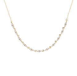Luxusní pozlacený náhrdelník se zirkony Spice Vanilla CO01-682-U
