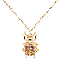 Originálne pozlátený náhrdelník WISDOM Beetle Amulet CO01-252-U (retiazka, prívesok)