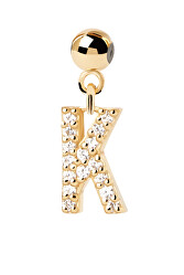 Aranyozott "K" betű medál Charms CH01-060-U