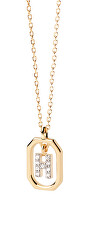 Charmante vergoldete Halskette Buchstabe "H" LETTERS CO01-519-U (Halskette, Anhänger)