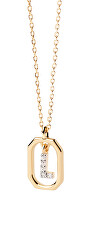 Charmante vergoldete Halskette Buchstabe  "L" LETTERS CO01-523-U (Halskette, Anhänger)