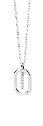 Půvabný stříbrný náhrdelník písmeno "I" LETTERS CO02-520-U (řetízek, přívěsek)