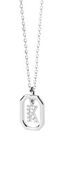 Charmante Silberkette Buchstabe "K" LETTERS CO02-522-U (Halskette, Anhänger)