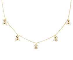 Veselý pozlacený náhrdelník s krásnými včeličkami NEST Gold CO01-200-U