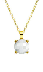 Romantický pozlacený náhrdelník s achátem Multiples BJ06A0211