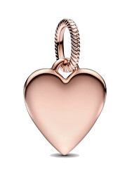 Charm a cuore placcato oro rosa Moments Rose 388914C00